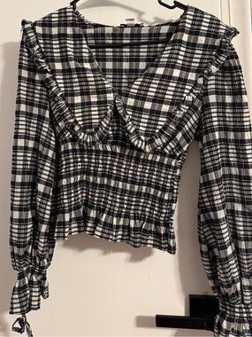 Top shop oversized collar top